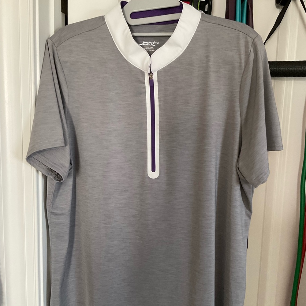 Jofit Purple and Gray Pullover with White Trim - Picture 9 of 11